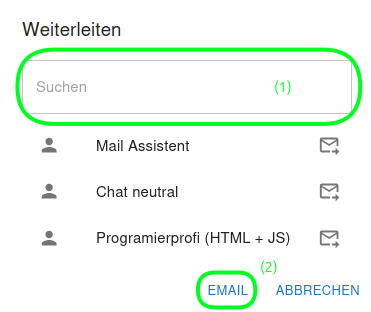 Nachricht weiterleiten